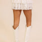 Lace Ruffle Mini Skort