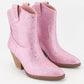 BEDAZZLED GLAM WESTERN ANKLE BOOTS