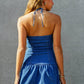 Stretch Denim Corset Mini Dress