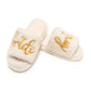 Indoor / Outdoor Slide Slippers - "Bride" - White: M/L