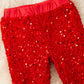Red sequins bells with stretchy waistband. PNG50113007