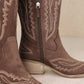 TESS: Dark Brown Cowgirl Boot