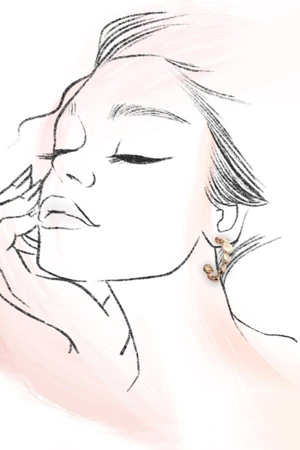 SEASHELL HOOP EARRINGS | 80E3454: GOLD