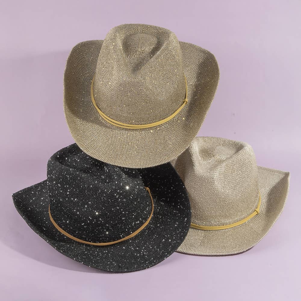 All Over Sequin Cowboy Western Hat