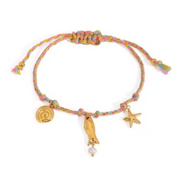 CORDED CHARM BRACELET