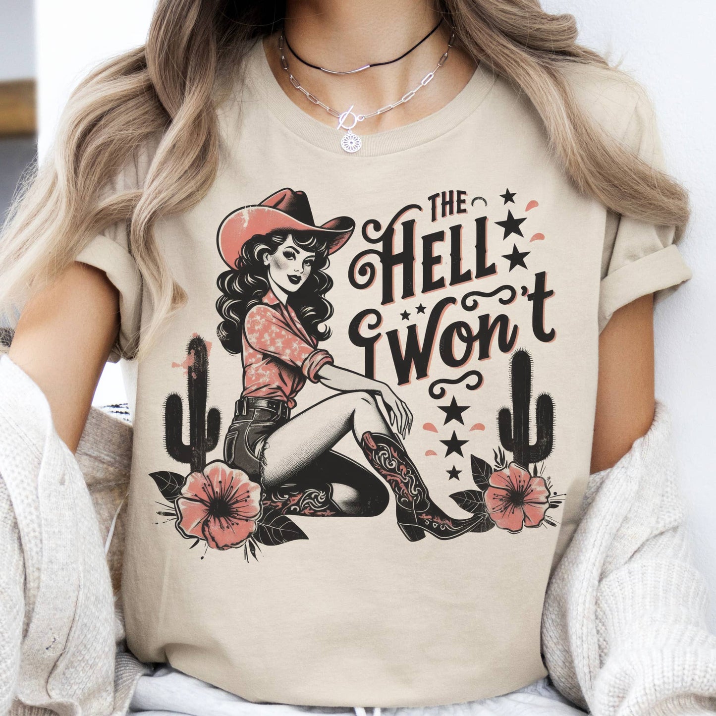 Western Retro The Hell I Won't  Tee