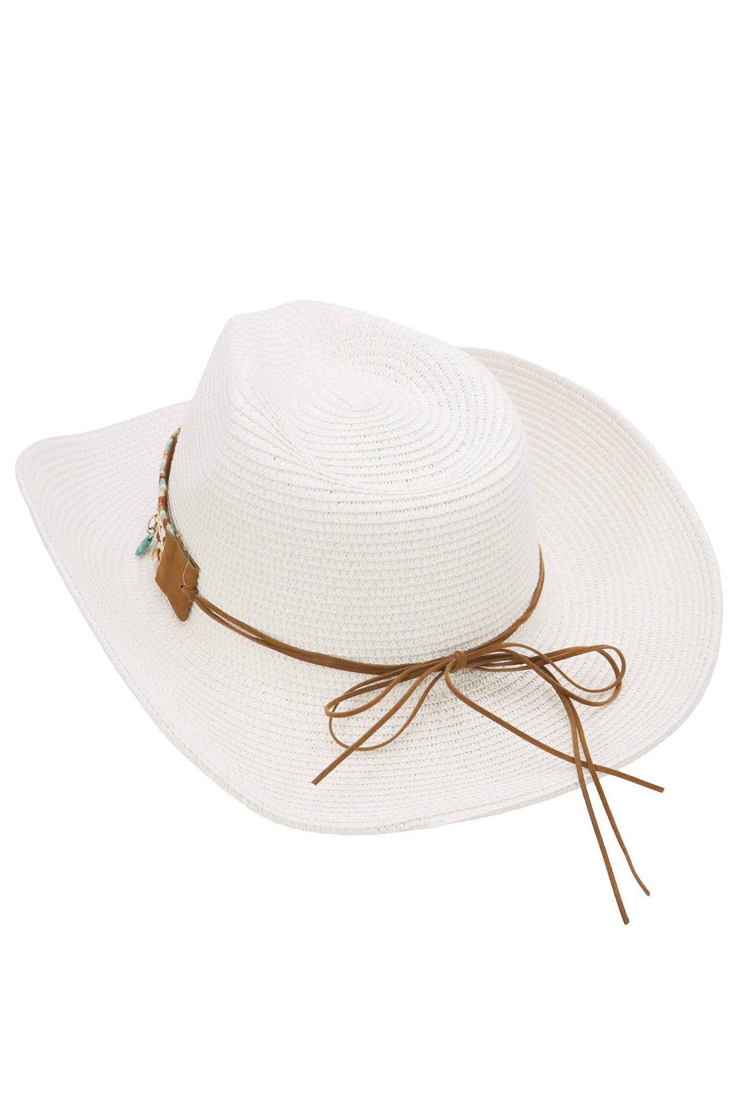 Blue Starfish Straw Coastal Cowgirl Hat: TAN / ONE SIZE