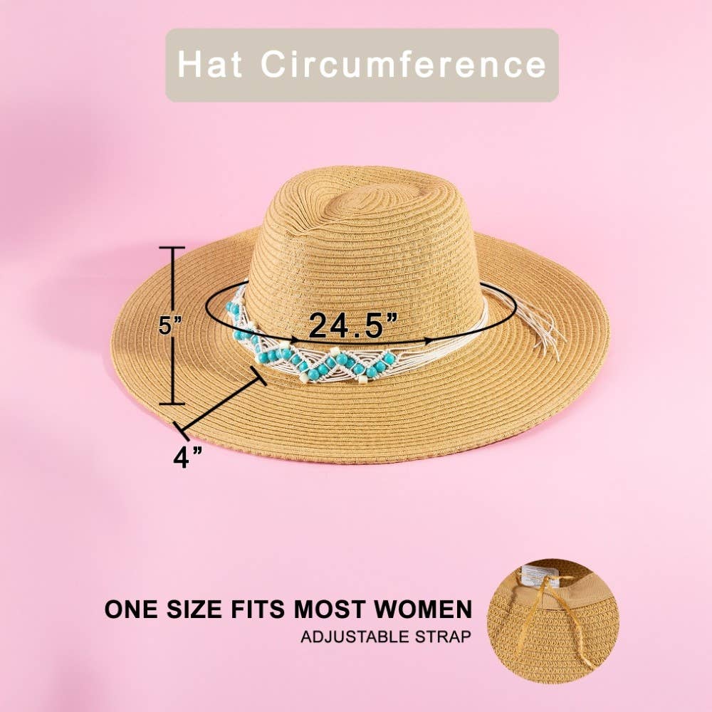 Beaded Braid sun Hat: