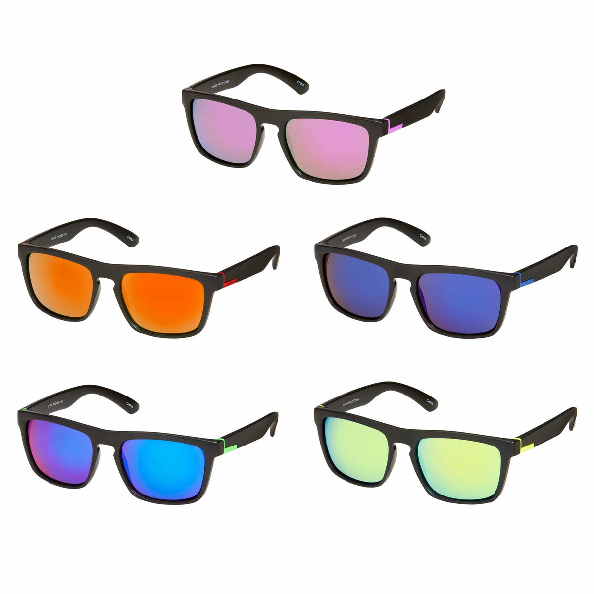 Wrap Color Lens Sunglasses