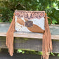 Upcycled LV Cowhide Tooled Leather Crossbody Bag Western 