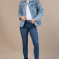 63001-Shoulder Rhinestones Washed Denim Jacket DENIM BLUE.