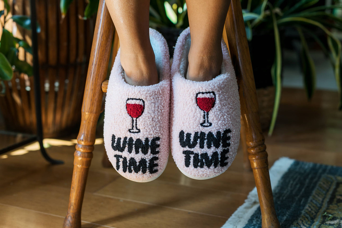 Indoor / Outdoor Slippers - "Wine Time"