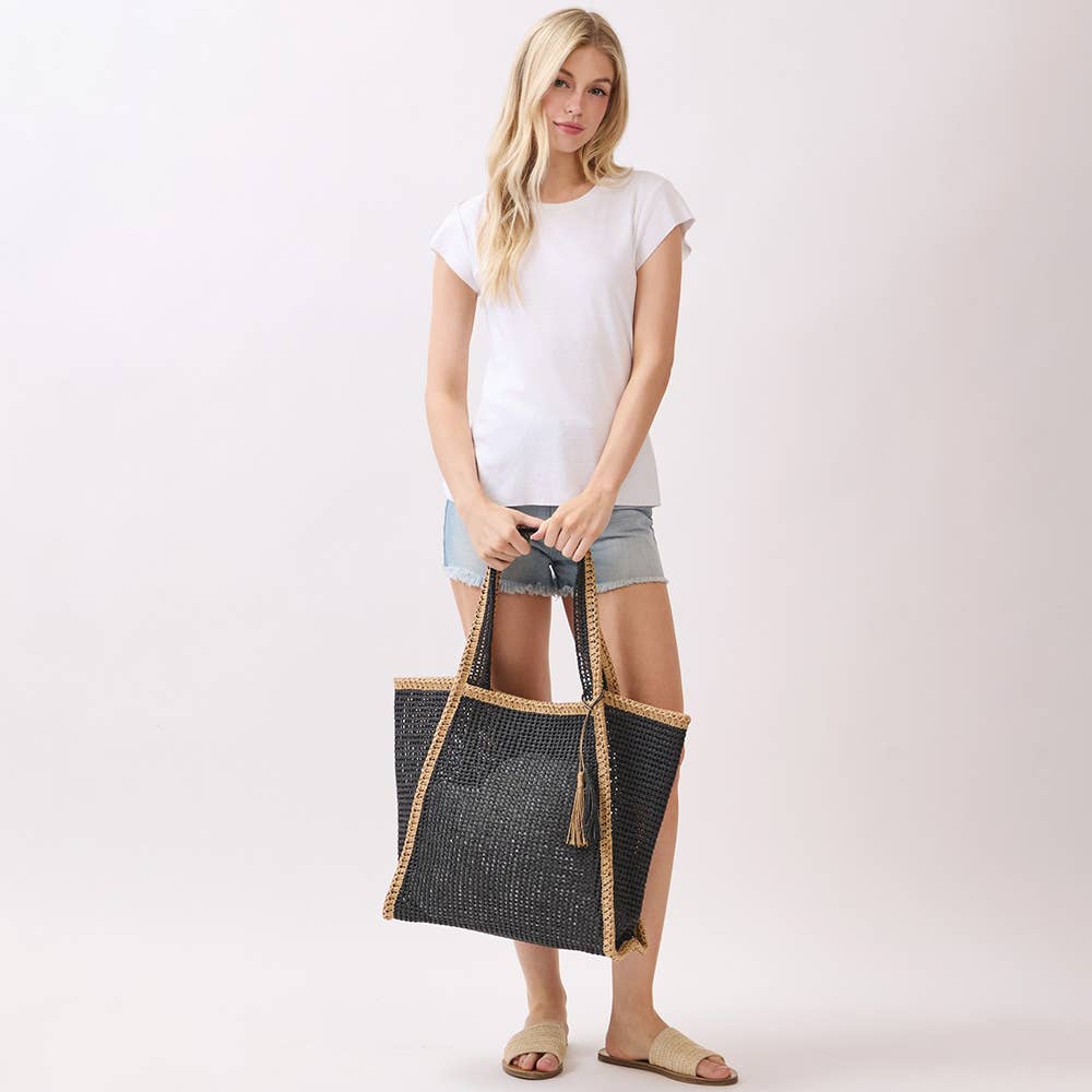 Tassel Beach Straw Bag