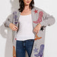 Cowgirl boots Glitter print Knit casual Cardigan