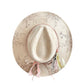 Suede Rancher Hat, Cowboy Hat | Sunflower Floral Brim: Beige