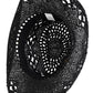 Longhorn Monochrome Belt Crochet Woven Cowboy Hat: Hot Pink