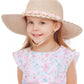 Kids Scallop Hem Paper Straw Floppy Sun Hat