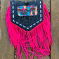 Cowboy Jean Pocket Western Flare Car Freshies: Leather & Spice / With Fringe