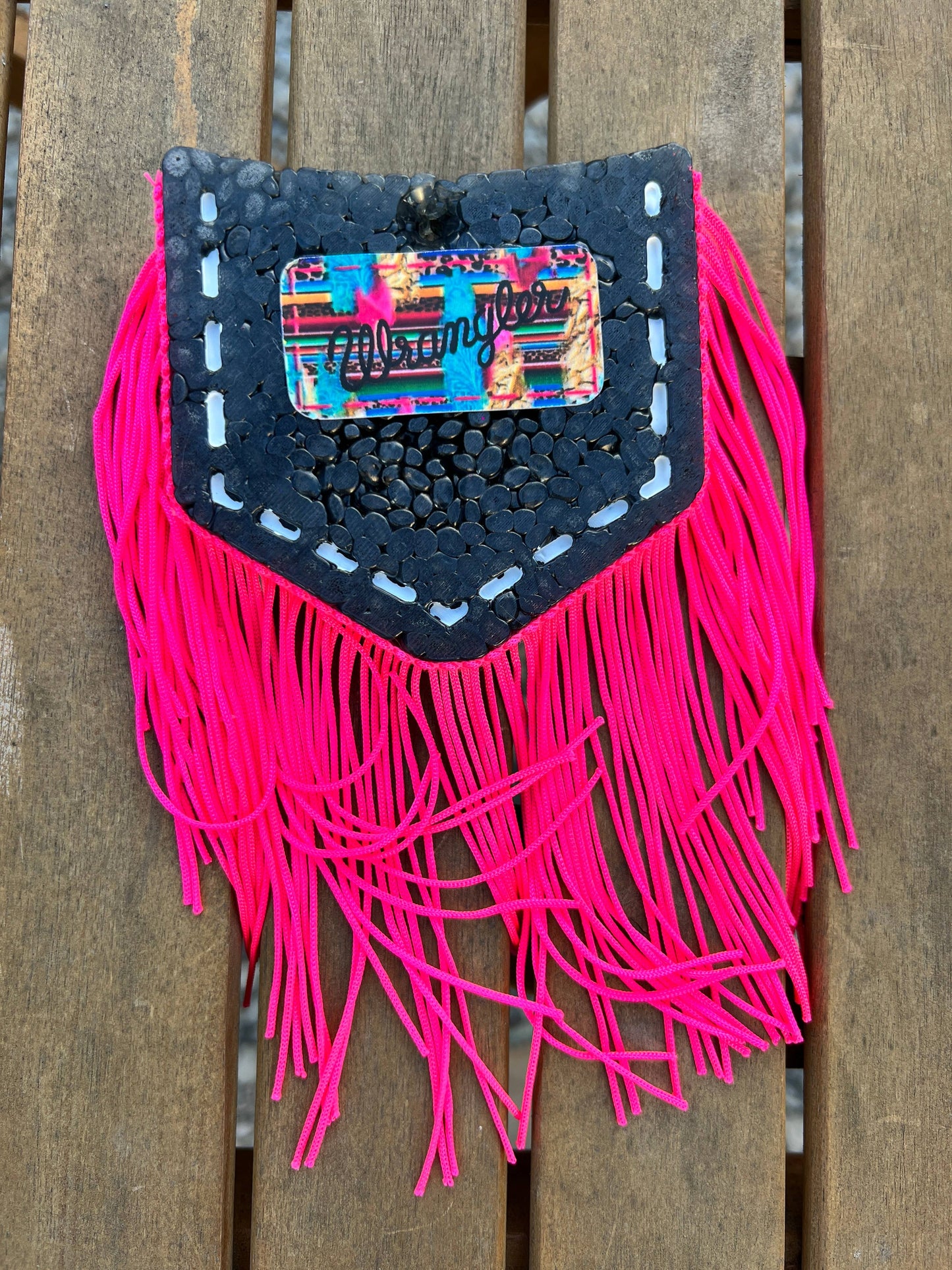 Cowboy Jean Pocket Western Flare Car Freshies: Leather & Spice / With Fringe