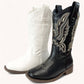 COWBOY-01 SEMI-SQUARE-TOE MID-CALF COWBOY BOOTS