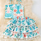 sweet sea printed girls Outfit