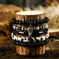 Timber Beads Western Skull Head Charm 5pcs Bracelet Set