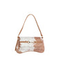 Cow Print Horsebit Flap Shoulder Bag: BR