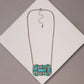 Western Horizontal Rectangle Turquoise Necklace