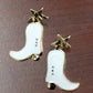 WESTERN COWBOY BOOT EARRINGS | 31E23558: BLACK