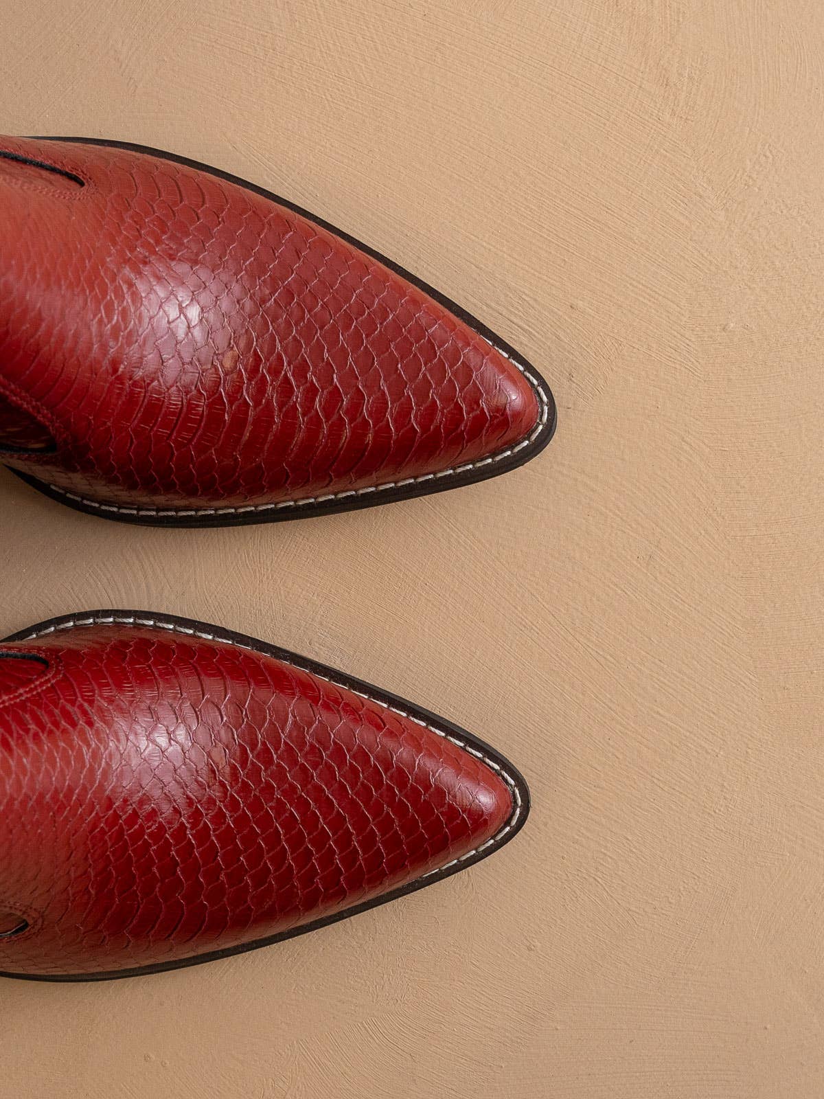 The Tara | Red Two paneled western boot