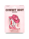 3D Packaged Crew Socks - Western Cowgirl - Pink