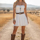 Stretch Denim Corset Mini Dress