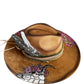 Western Hat Hand painted Bull Skull & Florals