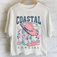 COASTAL COWGIRL BOOTS GRAPHIC LONG CROP TOP