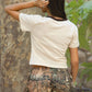 TERRA Woodland Camo Satin Shorts Low Rise Stretch: Camo