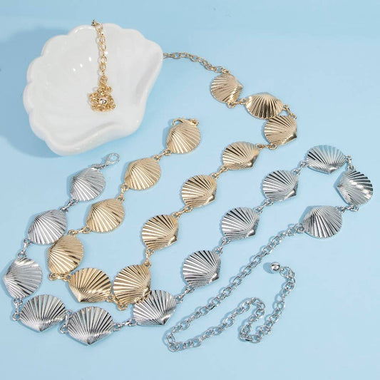 Seashell Link Chain Belt: