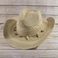 Shell Bead Band Straw Cowboy Hat