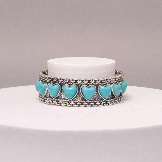 Western Heart Stretch Bracelet