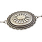 Women's Western Oval Concho Chain Belt with Stones: Cream