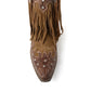 Fringed Handtooled Leather Boot