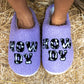 Indoor / Outdoor Slippers - Cow Print "Howdy"
