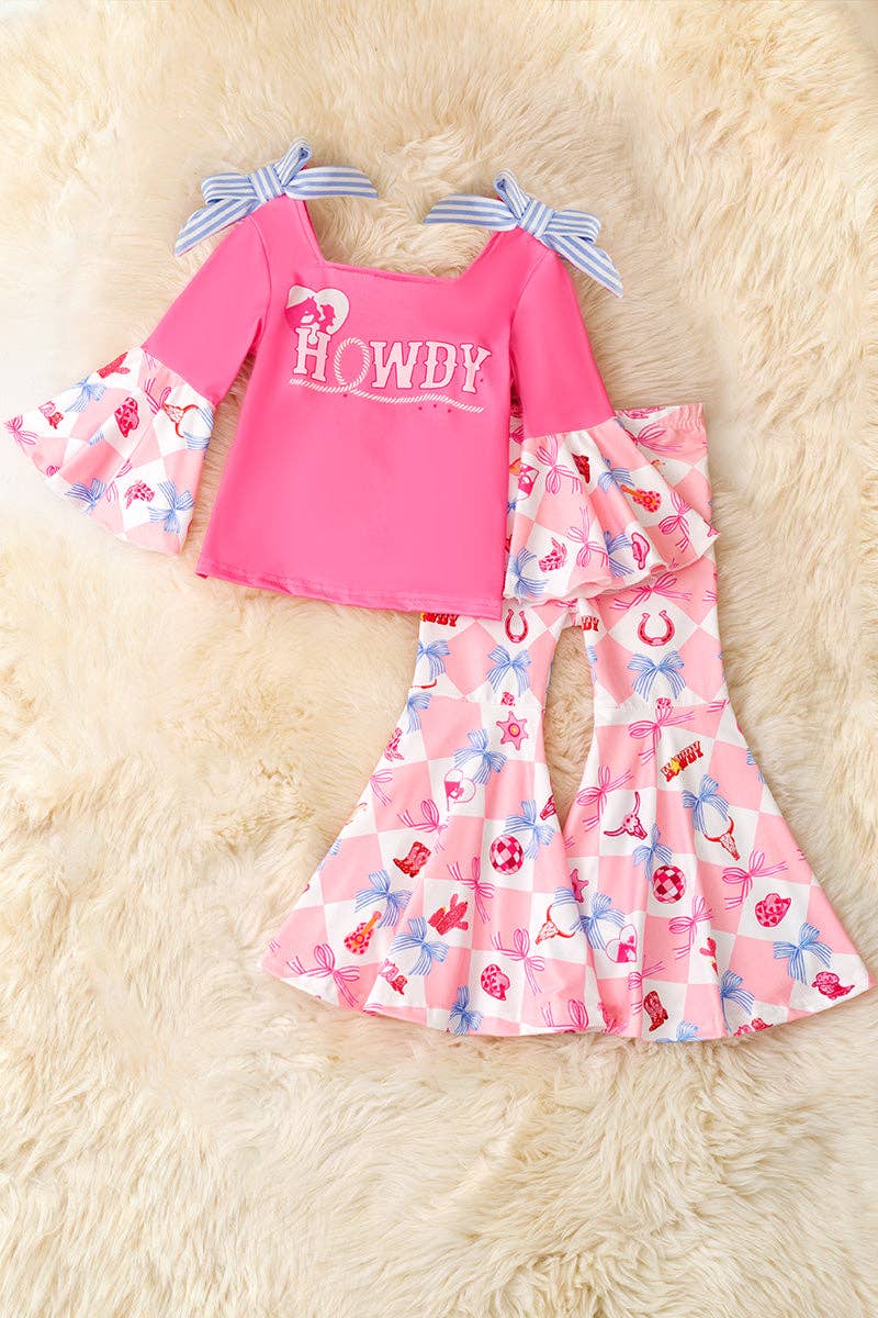 Howdy bell sleeve top and bell bottoms. OFG53462