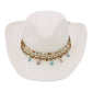 Blue Starfish Straw Coastal Cowgirl Hat