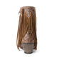 Fringed Handtooled Leather Boot