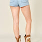 Belted Denim Shorts
