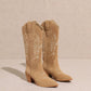 FLORA: TAUPE COWGIRL BOOT