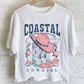 COASTAL COWGIRL BOOTS GRAPHIC LONG CROP TOP