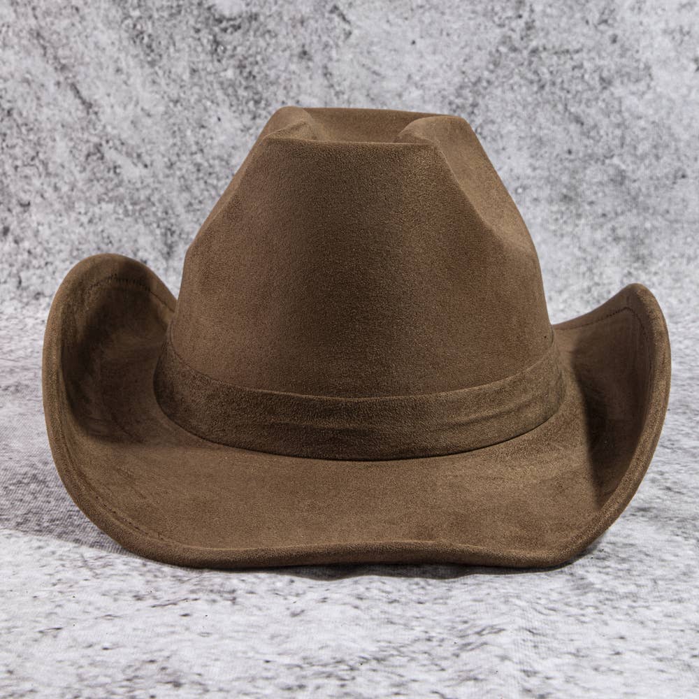 Cow Print Suede Cowboy Hat