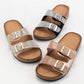 JEWELED BIRKENSTOCK SLIDE: CHAMPAGNE / B18