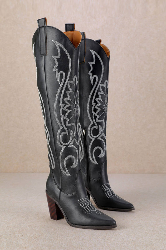 IVY: Black Cowgirl Boot